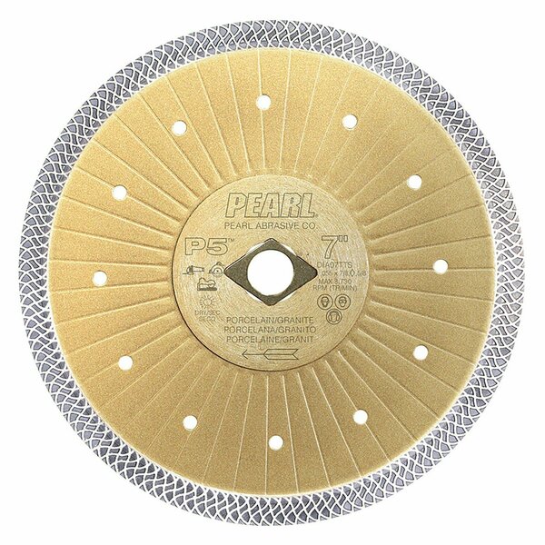 Pearl P5 Thin Mesh Turbo Blade 7 in. 5/8 in.-DKO-7/8 in. Arbor DIA07TTS